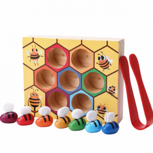Montessori Bienenfang Spiel – Fördert Logik, Konzentration und Feinmotorik. Ideal als Lernspielzeug für Kinder