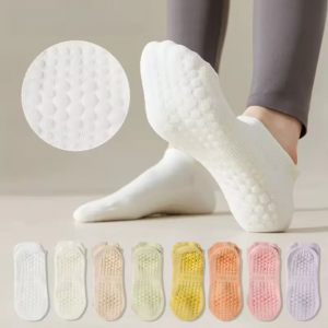 Atmungsaktive Yoga-Socken – Baumwolle, Rutschfest, Kurz, Fitness